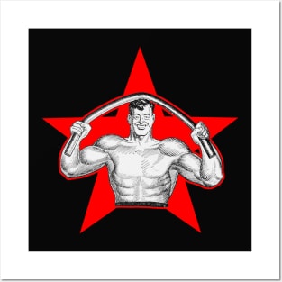 strong man bodybuilder Posters and Art